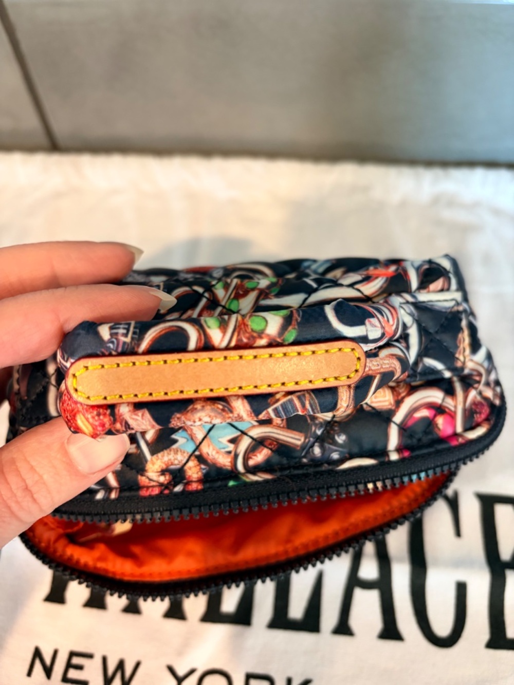 MZ Wallace Marla Aaron Lock Print Mini Accordian Jewelry Case - Picture 7 of 8
